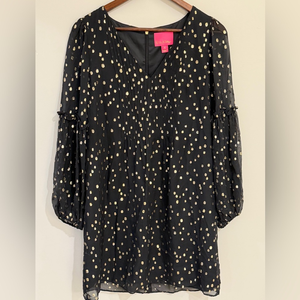 Lilly Pulitzer Cleme Long Sleeve Silk Dress